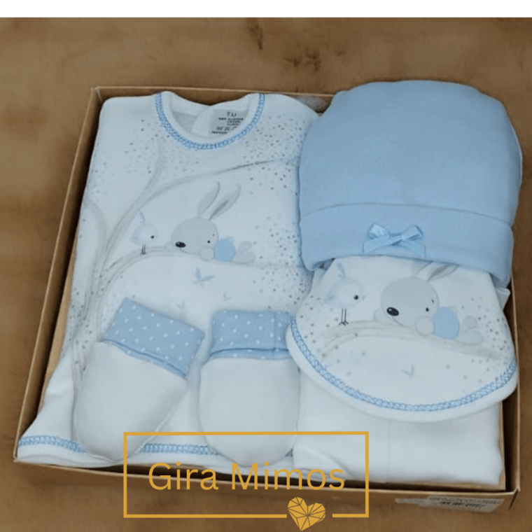 Conjunto Bebé Recém-Nascido Cardado 5 Peças Amigos À Conversa