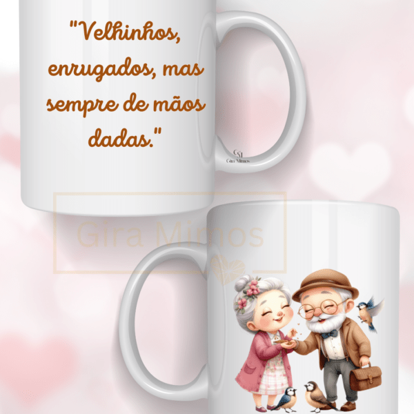 Caneca cerâmica "Velhinhos"